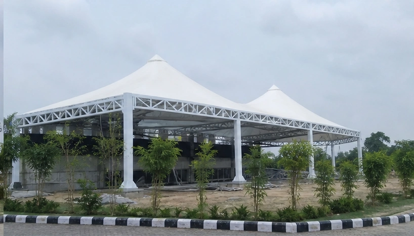 Sehwag International School, Jhajjar tensile structure, Ekra Decor &mdash; photograph 3